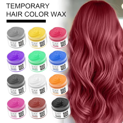 13-Color Halloween Hair Wax – 50g/120g DIY Temporary Hair Dye Cream for Party, Cosplay, Men & Women