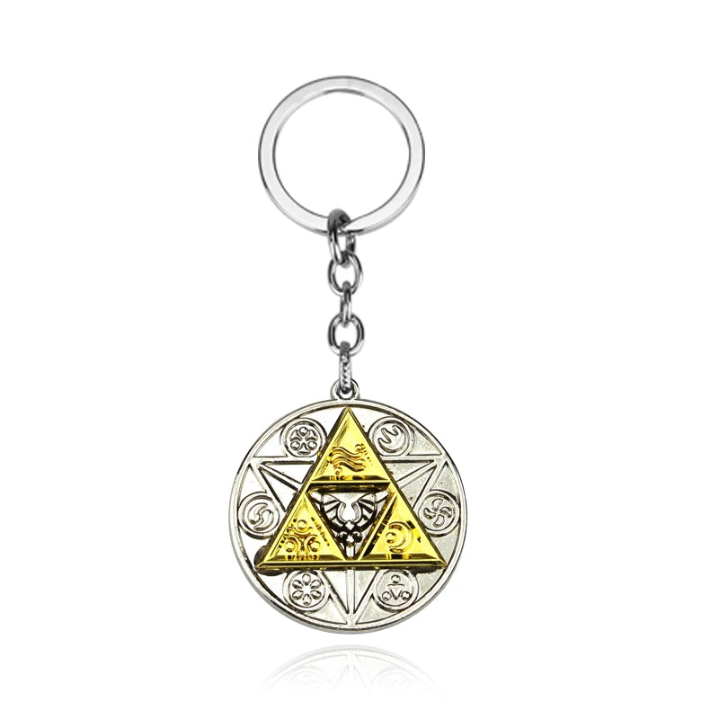 Zelda Shield Keychain – Enamel Metal Symbol Pendant Keyring for Men & Fans Gift