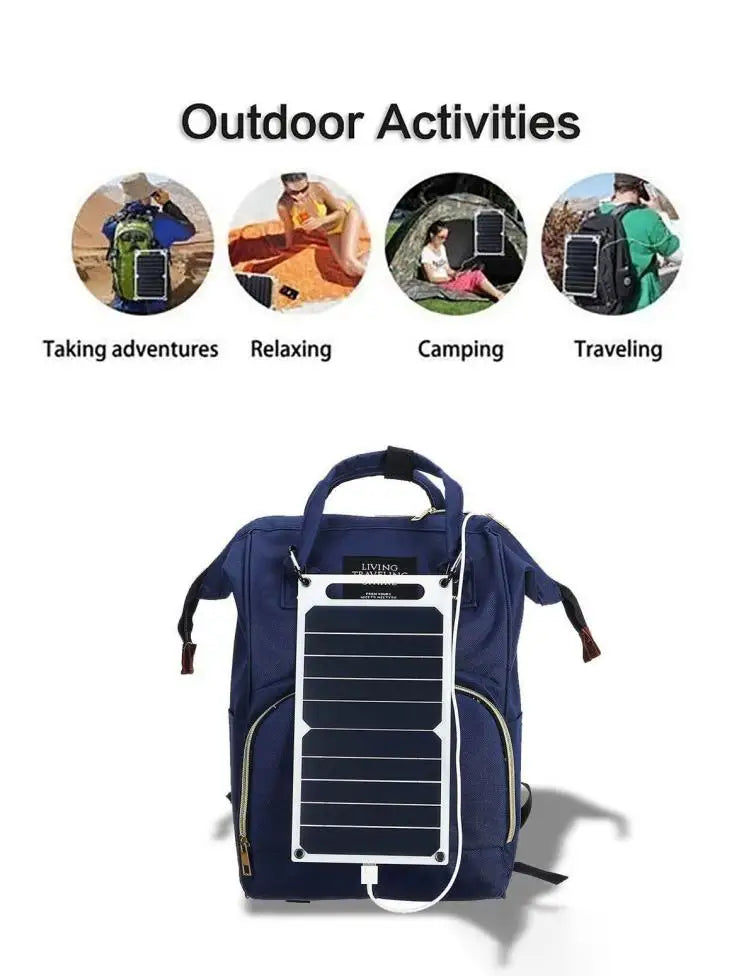 30W USB-C Waterproof Portable Solar Panel — 6.8V Outdoor Charger for Phones, Power Banks & Camping