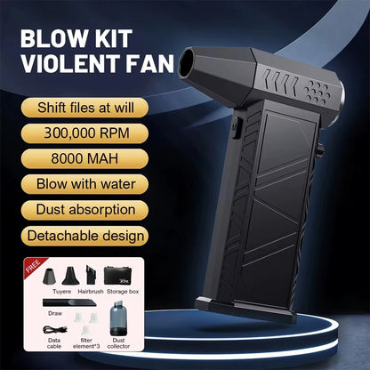 300,000 RPM Turbo Jet Blower X9 – High-Speed Wireless Compressed Air Duster, Portable Turbo Fan for Dust Cleaning