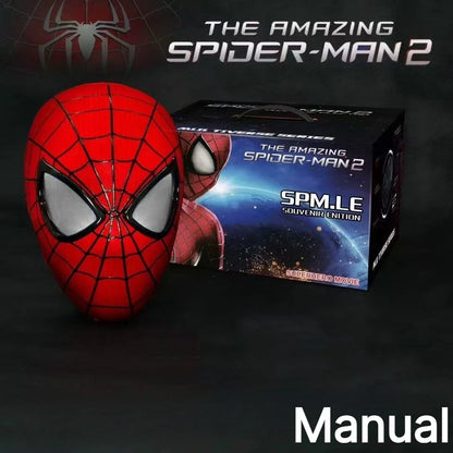 Miles Spider-Man 1:1 Electronic Mask - Moving Glowing Eyes with Ring Control for Cosplay & Collectors