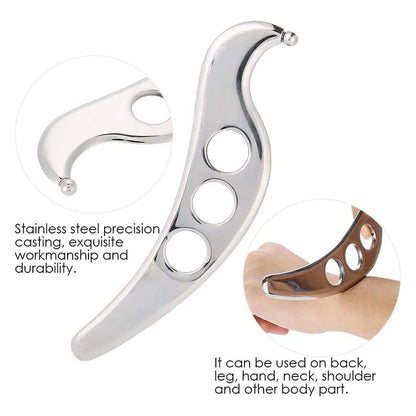 Stainless Steel Gua Sha Tool — Massage Scraping Board for Pain Relief, Myofascial Release & Physical Therapy