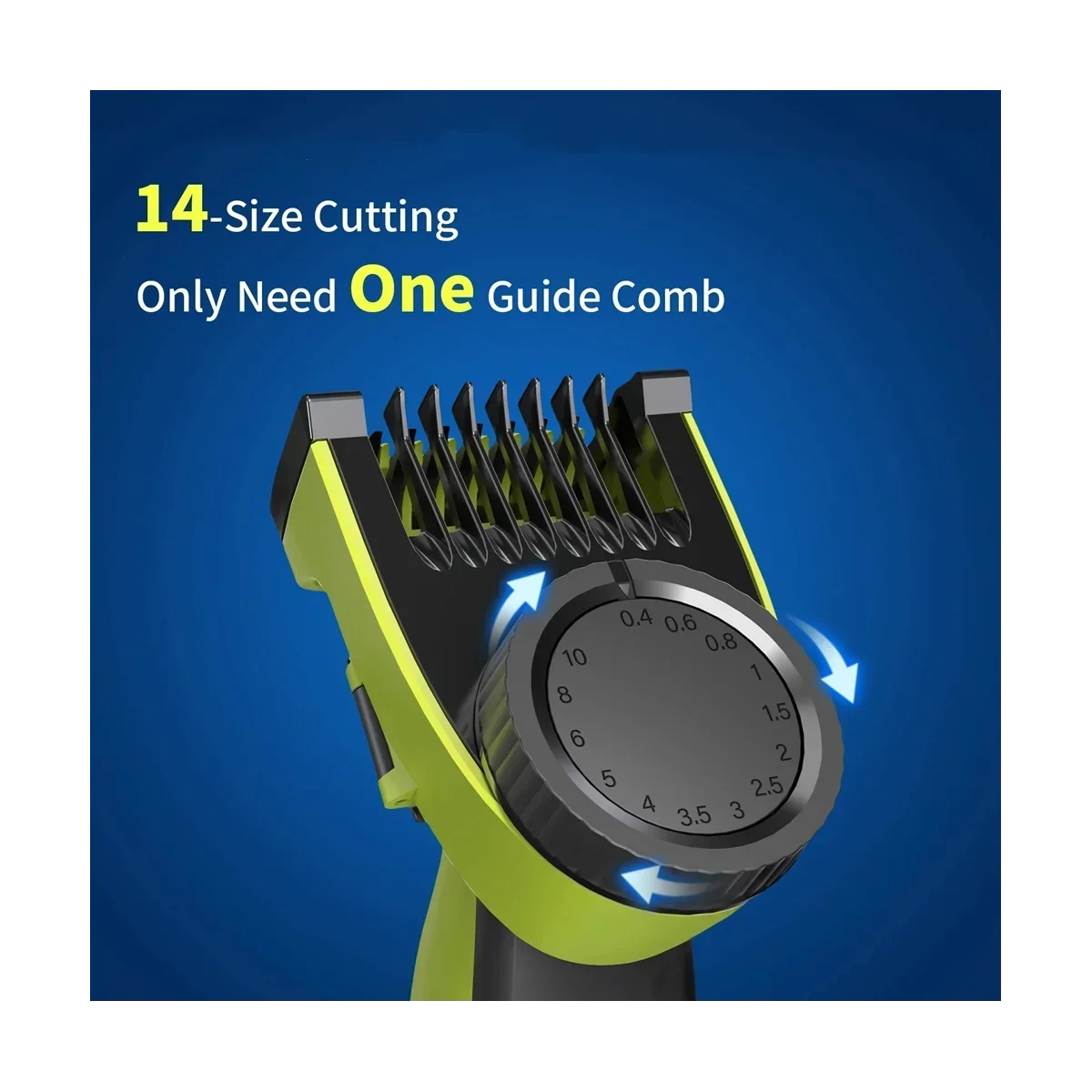 14-Length Guide Comb Guards for Philips OneBlade QP2520/30/60/20 - Precision Trimmer and Shaver Attachments, 0.4 to 10mm Range