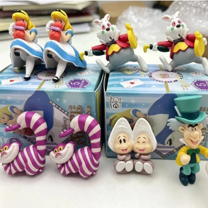 Alice’s Blind Box Mini Figures - Handmade Cartoon Desktop Decorations & Surprise Collectible Souvenirs, 8-Piece Set