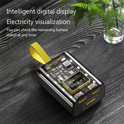 3x18650 Power Bank Battery Storage Case - Dual USB Charging, Night Light DIY Shell for iPhone, Xiaomi, and 18650 Batteries