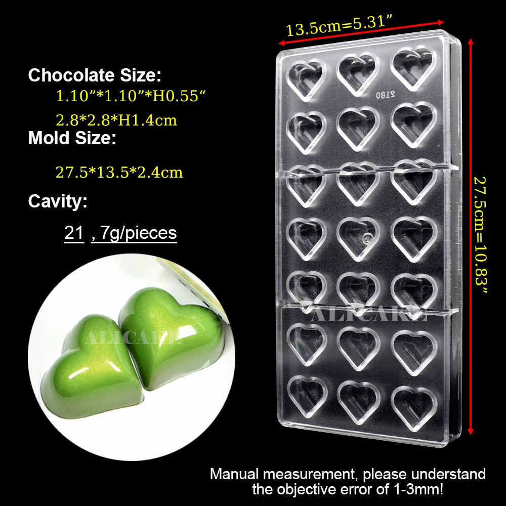 3D Polycarbonate Chocolate Mold - Sphere Diamond Chocolate Bomb & Bonbon Baking Mold for Professional Candy Making