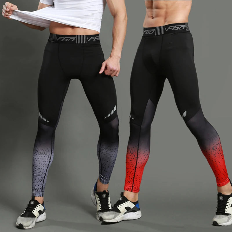 Optimize Your Performance: Men's Compression Pants - Quick Dry Fit Sportswear Running Tights for Fitness Training, Jogging, and Gym Leggings