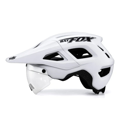 BATFOX Bike Helmet with Magnetic Goggles – MTB Road & Mountain Cycling Safety Helmet for Outdoor Sports, Scooter & Bicycle Protection Gear