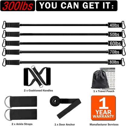 300lb Booty Resistance Band Set – Elastic Workout Harness for Home, Gym, Training & Dumbbell Exercises