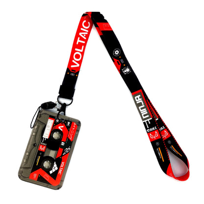 Vintage Tape ID Card Holder with Hanging Rope – Mobile Phone & Chest Card Lanyard