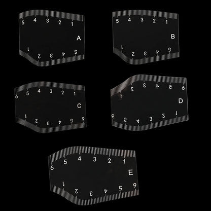 5-Type Eyebrow Shaping Stencil Kit — Multi-Style Template Ruler for Professional Brow Sculpting & Microblading