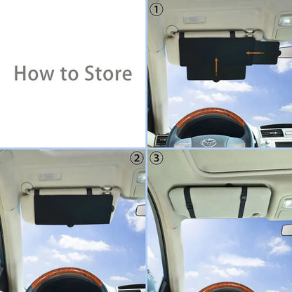 Car Sun Visor Extender - Sunshade Extension Board, Front Side Window Shade, Anti-Glare Shield Blocker for Car Interior Accessories
