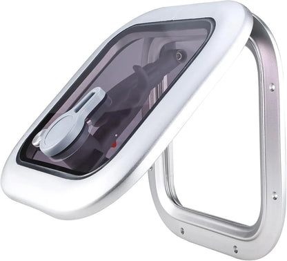 10.8"x10.8" Aluminum Alloy Boat Square Porthole | Push-Out Deck Hatch Window for Yacht & RV