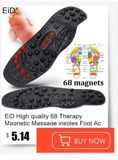 EiD Magnetic Therapy Foot Insoles – Soft Acupressure Sports Cushion for Men & Women
