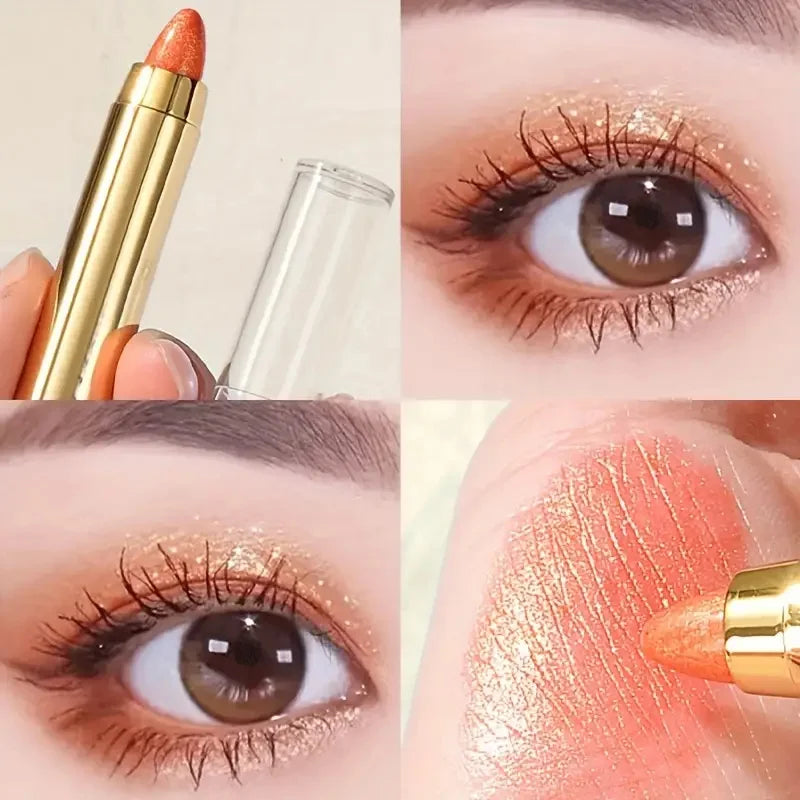 Double-Sided Eyeshadow Stick & Highlighter Pen – Pearly Glitter & Matte Finish Brightening Makeup Tool