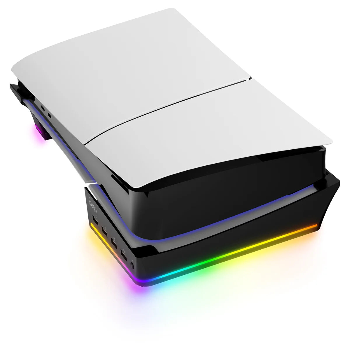 IPEGA RGB Horizontal Stand for PS5 Slim & PS5 Pro – Console Cooling Base with 14 Light Modes & 4-Port USB Hub Accessories