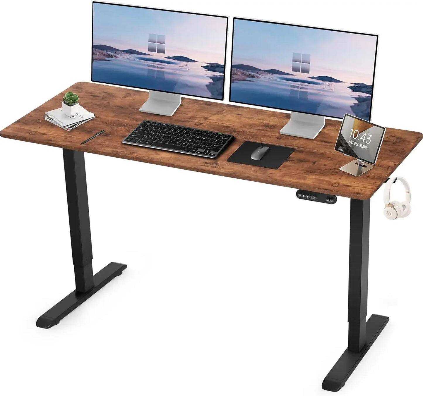 72 x 30 Inches Electric Standing Desk – Adjustable Height Stand-Up Workstation for Home or Office