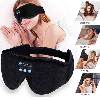 3D Eye Mask Bluetooth Sleep Headphones – Wireless Music Play with HD Speakers, Air Travel & Sleep Mask, Bluetooth 5.0