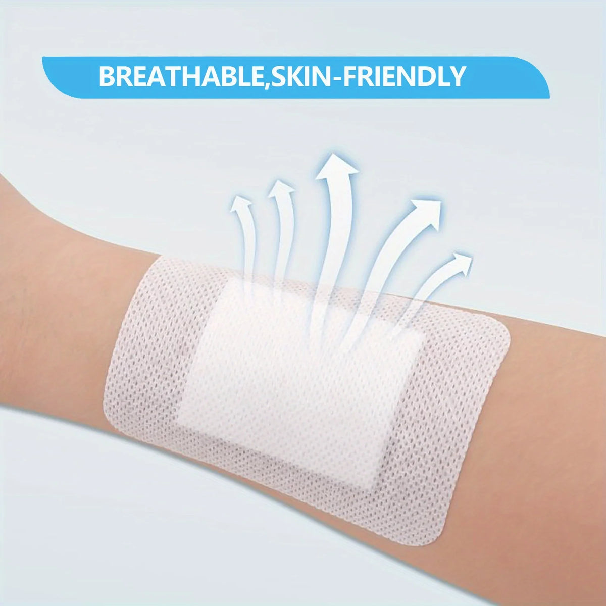 50-Piece Large Wound Dressing Bandages - Hypoallergenic Non-Woven Adhesive First Aid Pads, 6 × 7 cm