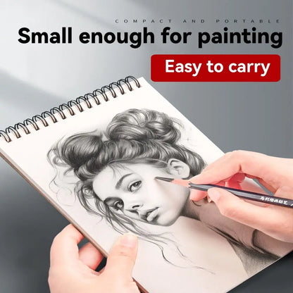 30-Sheet Spiral Sketchbook Drawing Pad - Thick Acid-Free Paper for Sketching & Oil Painting