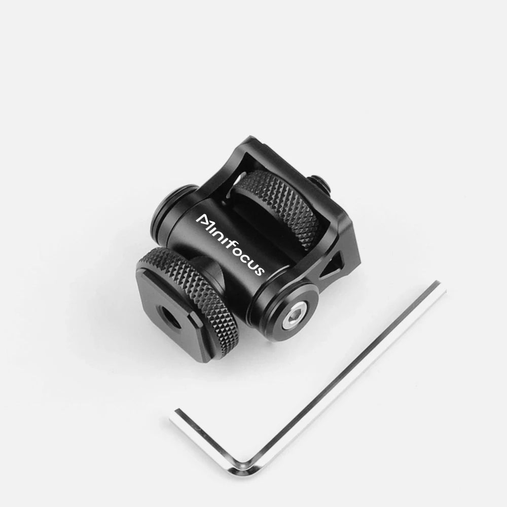 Minifocus Cold Shoe Monitor Holder – Adjustable 180° Tilt Mount for Camera Field Monitors & Microphones