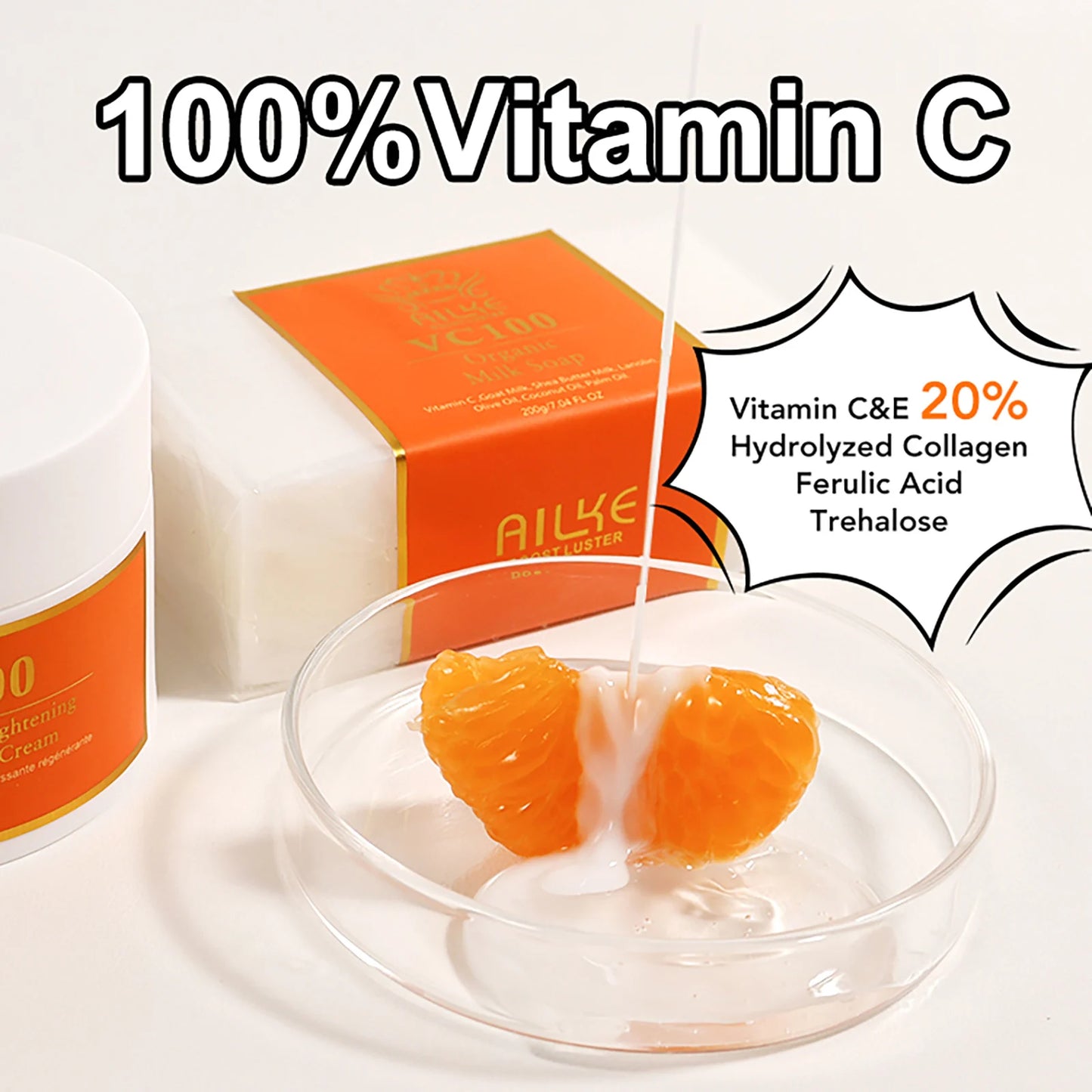 AILKE Whitening & Anti-Aging Kit – Vitamin C Moisturizing Skincare Set