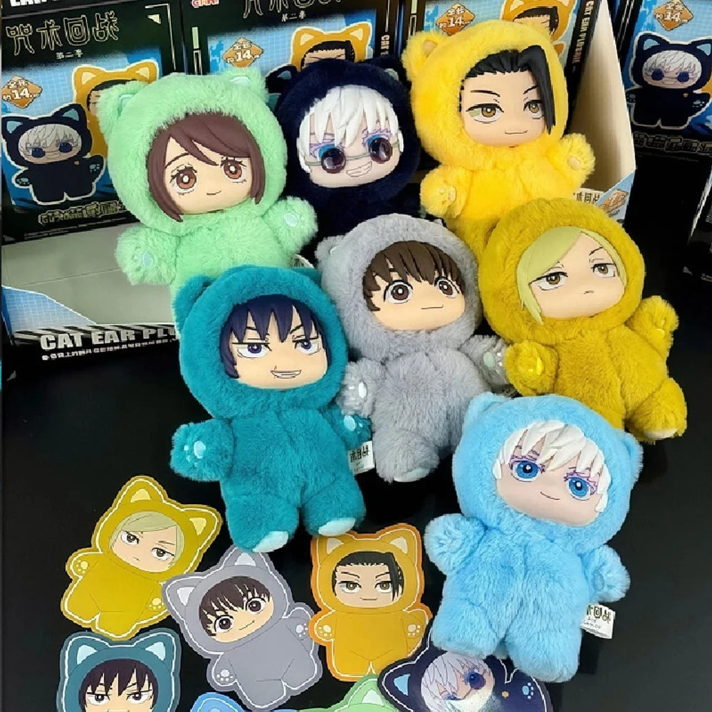 Genuine Eaki Jujutsu Kaisen Season 2 Satoru Gojo Plush Pendant - Cat Park Party Blind Box Handbag Charm Collectible Anime Accessory