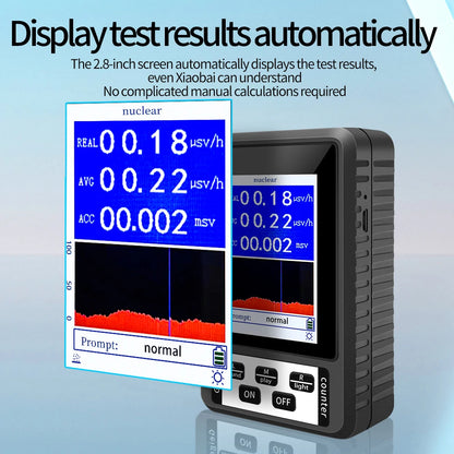 XR-1 Portable Geiger Counter - Nuclear, X-Ray & Radiation Detector with Personal Dosimeter and Marble Testing Function