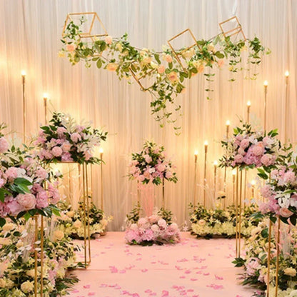 Artificial Rose Flower Ball Centerpiece – Silk Pompom Floral Decor for Wedding Backdrop, Table Display & Photography Props