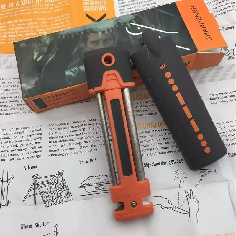 Portable EDC Knife Sharpening Stone - Multifunction Camping & Outdoor Knife Sharpener