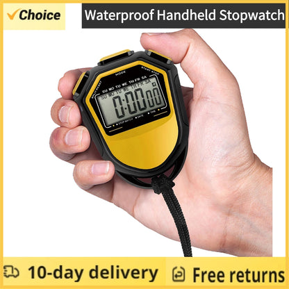 Classic Waterproof Digital Sports Stopwatch – Professional LCD Timer with String for Timing Events