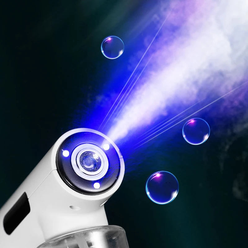 Portable Handheld Electric Disinfection Spray Gun – Rechargeable Atomized Humidifier with Blue Light