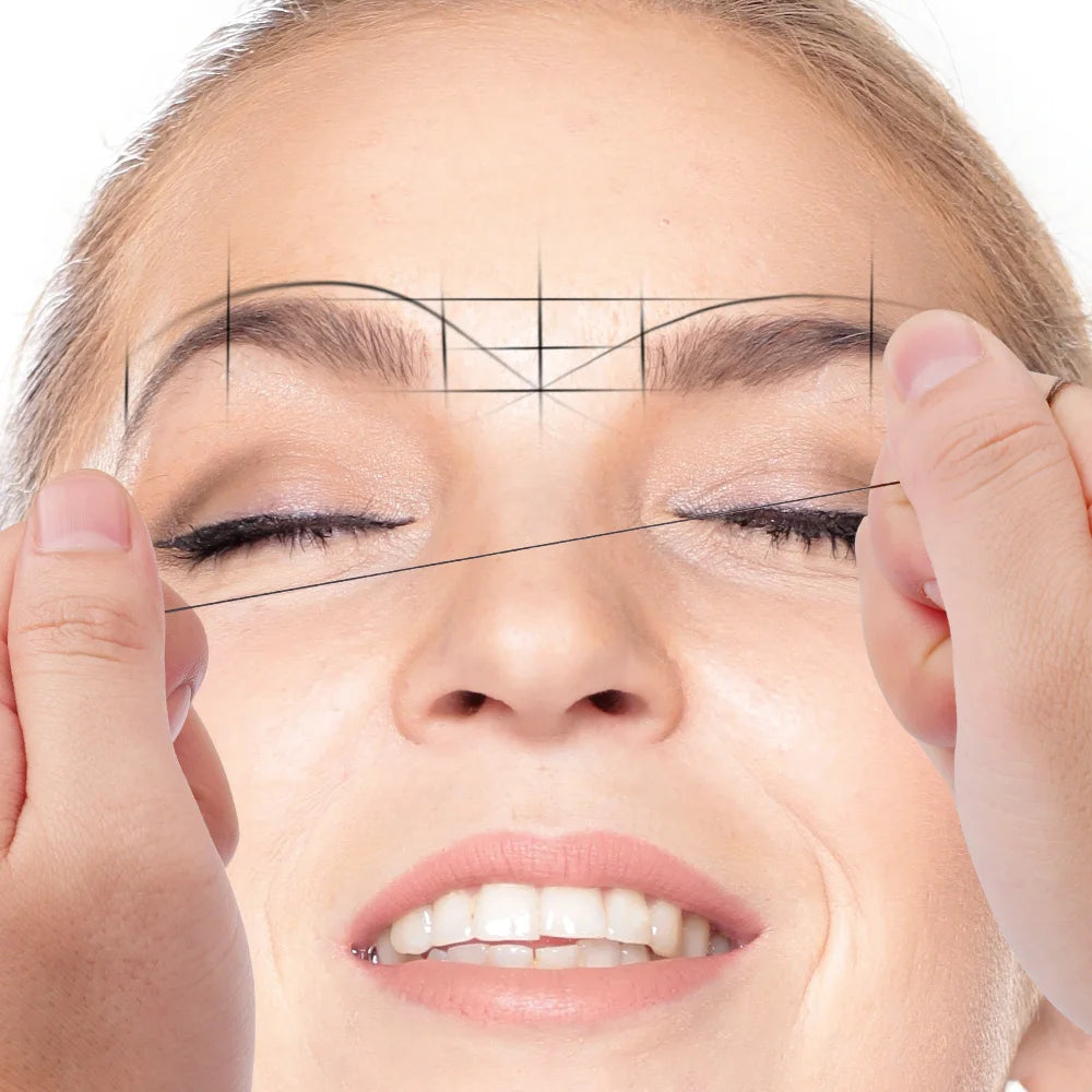 10m Pre-Inked Microblading Mapping String – Semi-Permanent Eyebrow Liner & Positioning Measuring Tool