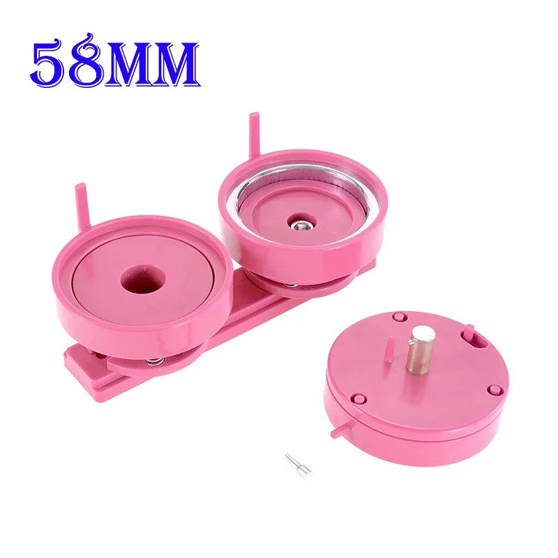 25/32/37/44/58/75mm Badge Maker Molds - DIY Button Press Machine, Interchangeable Die Mould for Round Badge Punching