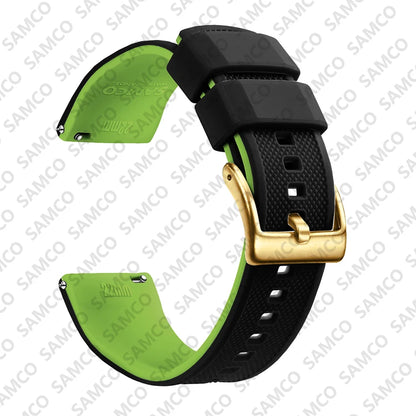 Premium Silicone Watch Band - Quick Release Rubber Replacement Strap for 18mm 20mm 22mm Watches