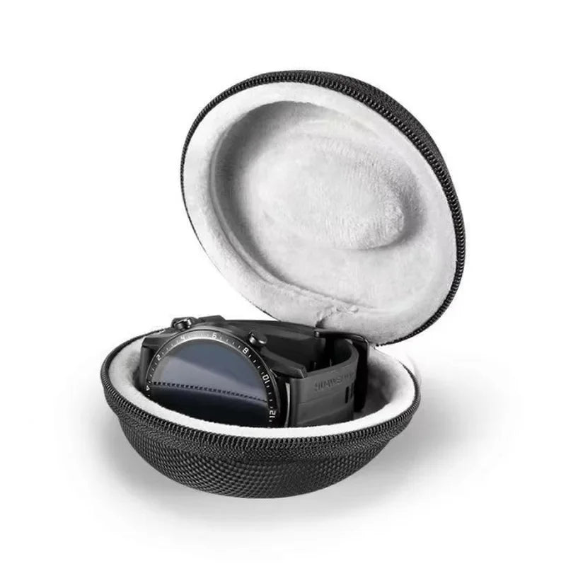 Portable EVA Watch Travel Case - Waterproof Zipper Storage Organizer Box for Smartwatch Holder and Protection