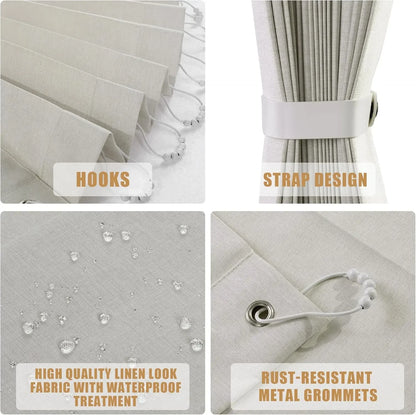 Magnetic Pleated Accordion Door Curtain – Folding Closet & Room Divider Curtain for Bedroom and Living Room