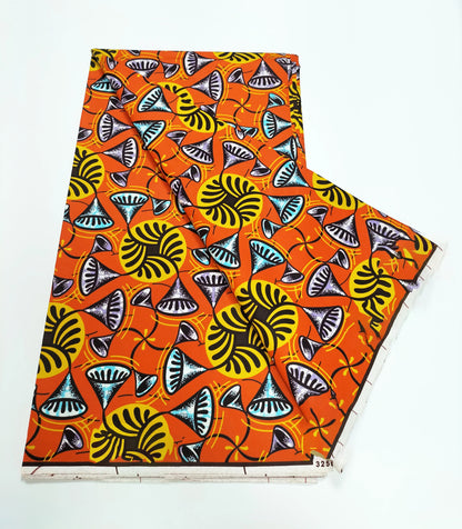African Real Wax Print Fabric - 100% Cotton Nigerian Ankara Sewing Material for Party Dresses