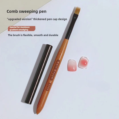 Gradient Nail Art Brush – Acrylic Ombre Pen, DIY UV Gel Painting & Drawing Flowers Nails Brush for Salon Manicure Tools