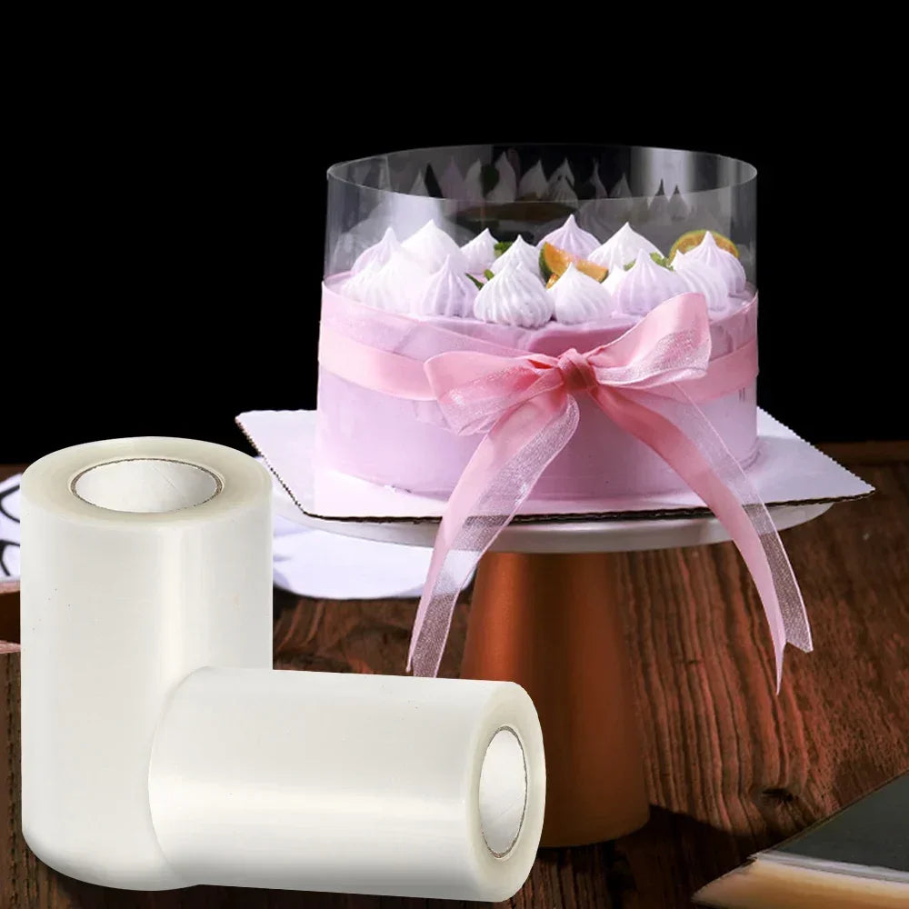 Transparent Acetate Cake Collar Film — DIY Bakeware Surround for 6/8/10/12/15cm Cakes & Baking Tools