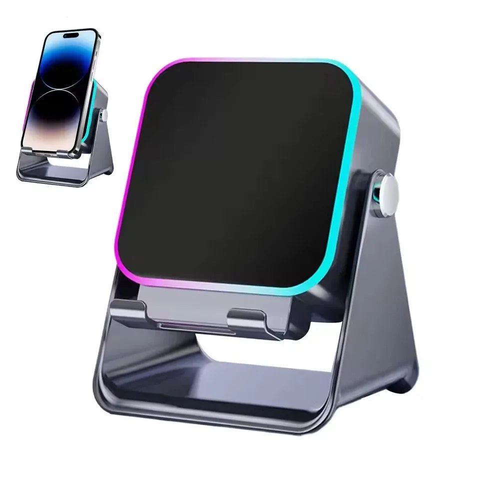 5-in-1 Wireless Bluetooth Speaker - Phone Stand, Stereo Sound & RGB Ambient Light