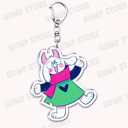 Deltarune & Undertale Keychains – Ralsei, Kris, Susie & Spamton Fan Gaming Accessories