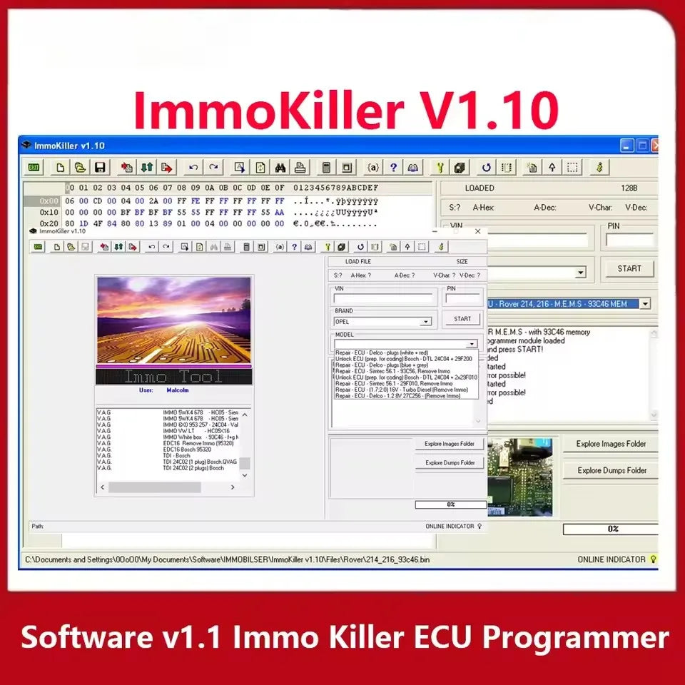 ImmoKiller V1.10 ECU Programmer - IMMO Off & Immobilizer Programming Tool for Automotive Repair