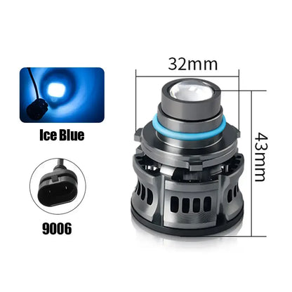 Laser Lens Car Headlight & Fog Light Bulb – H7/H8/H9/H11/9006 HB4 LED, White/Yellow/Ice Blue