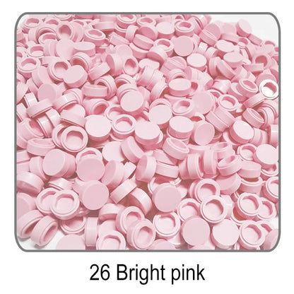 1000Pcs 1x1 Round Building Blocks Set - 52 Color DIY Creative Educational Bricks Compatible with 98138 Toy Kits for Kids
