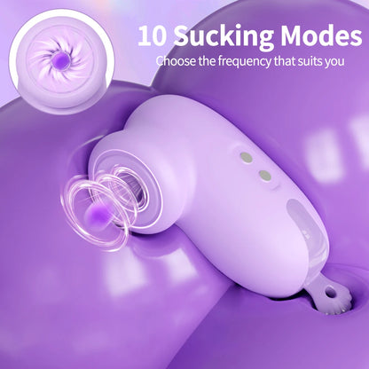 Mini Clitoral Suction Vibrator - Compact Rechargeable Intimate Massager for Adults, Clitoral & Nipple Stimulation