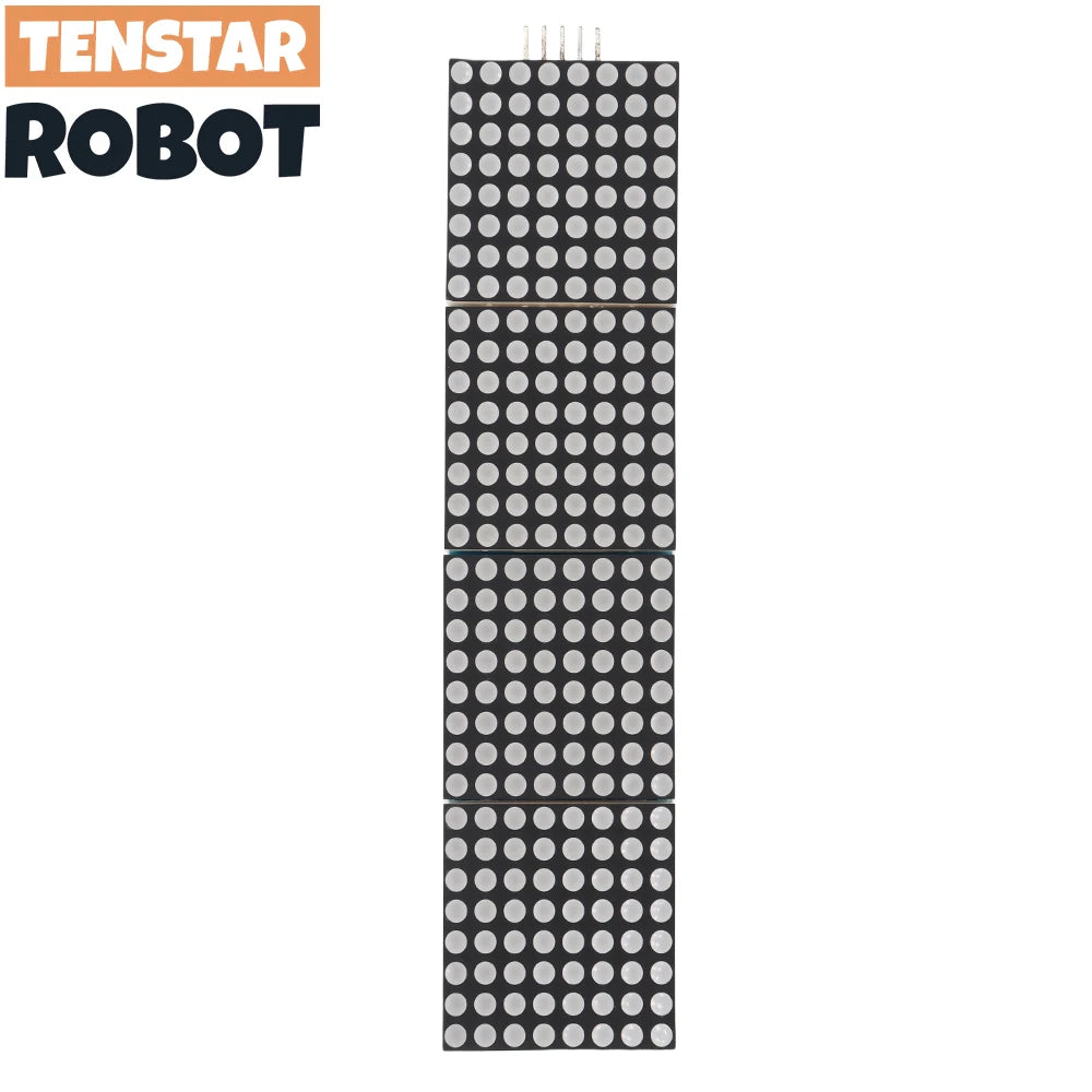 MAX7219 Dot Matrix Module – 4-in-1 Microcontroller Display with 5P Line, Red/Green