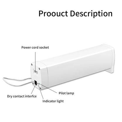 Smart Tuya WiFi/ZigBee Electric Curtain Shutter Motor – 22.5CM, RF Remote, App Control, Alexa, Google Assistant & SmartThings Compatible