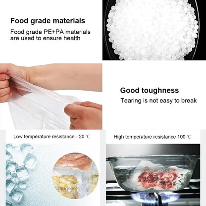 100pcs Vacuum Food Storage Bags – Compatible with Vacuum Sealer Machine for Long-Lasting Freshness