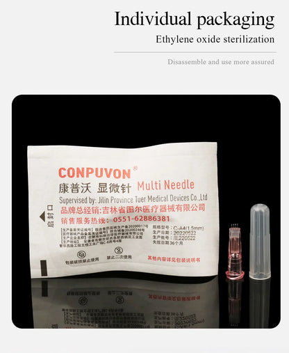 Medical Disposable 34G Powder Needle – Non-Painless Ultrafine Beauty Needle (1.2mm/1.5mm)